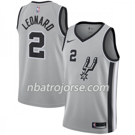 Män San Antonio Spurs Tröja Kawhi Leonard 2 Nike 2017-18 Grå Swingman Män San Antonio Spurs Tröja Kawhi Leonard 2 Nike 2017-18 Grå Swingman